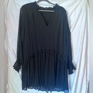 Black oversized flowy Zara dress